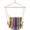 37" Multicolor Stripe Outdoor Patio Hammock Chair with Armrests